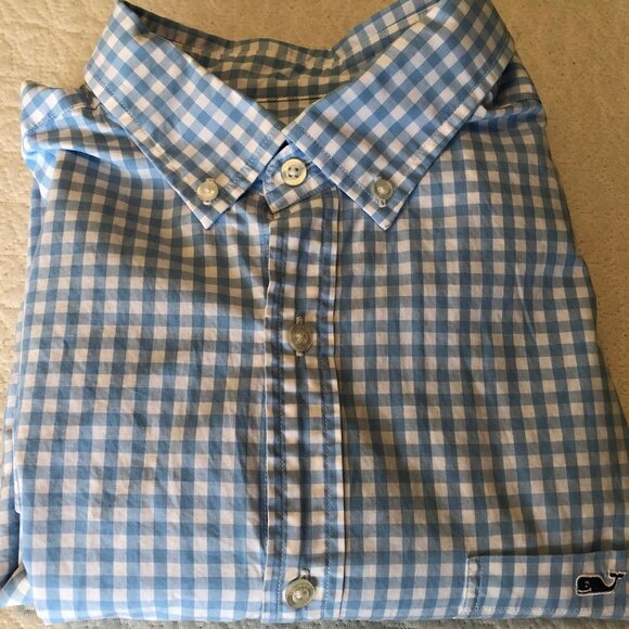Vineyard Vines Classic Fit Tucker Shirt Button Down Men’s XL - Blue Check - Picture 3 of 10